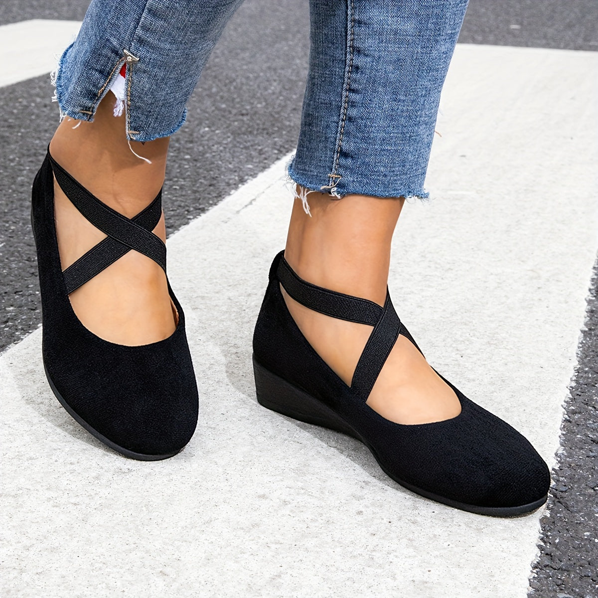 Ayollar uchun kengaytirilgan poyabzal, kundalik Mary Jane, bir rangli, osongina kiyinadigan, qora, nude, ko'k