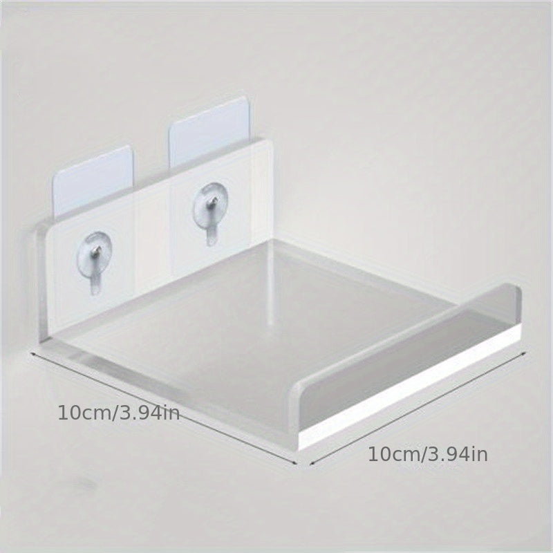 Acrylic Bathroom Shelf Wall Mount Punch-Free Toilet Storage Organizer