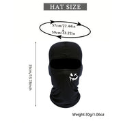 Unisex Ski Mask Balaclava with Smiling Face Print UV Protection Windproof for Snowboarding and Motorcycle Riding