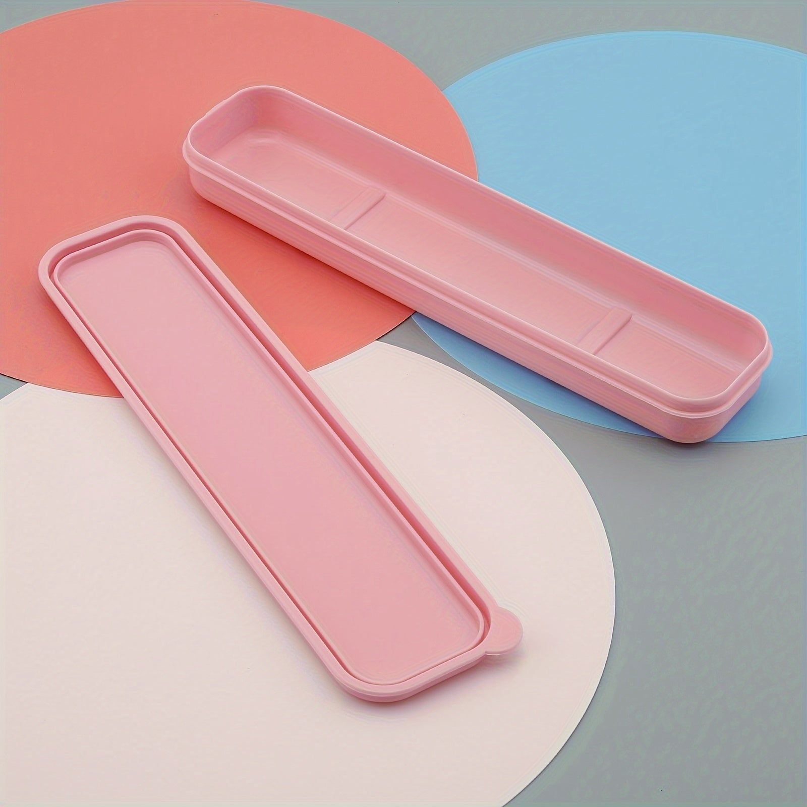 Organizador de cubiertos de plástico portátil para viajes y almacenamiento en la cocina