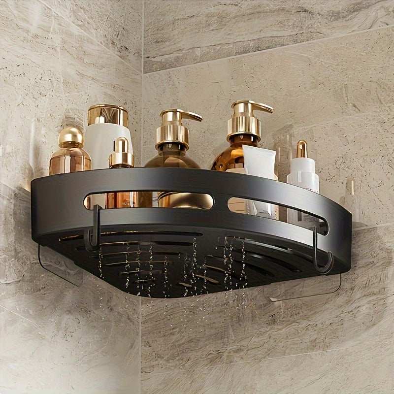Bathroom Triangle Corner Shelf Wall-Mounted Storage for Shampoo and Cosmetics