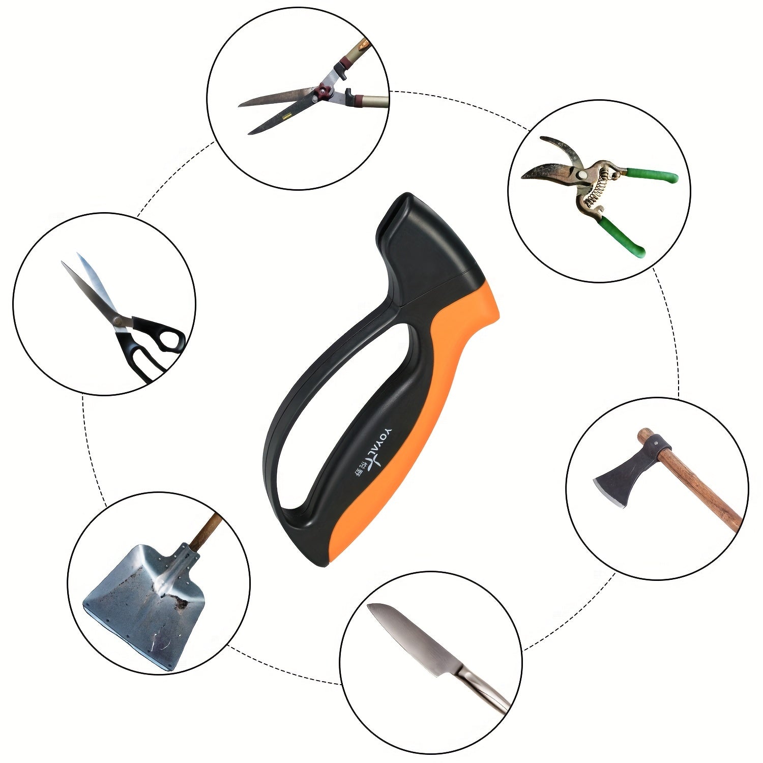 Sharpen garden tools with this stone for razor-sharp knives and blades for camping and kitchen