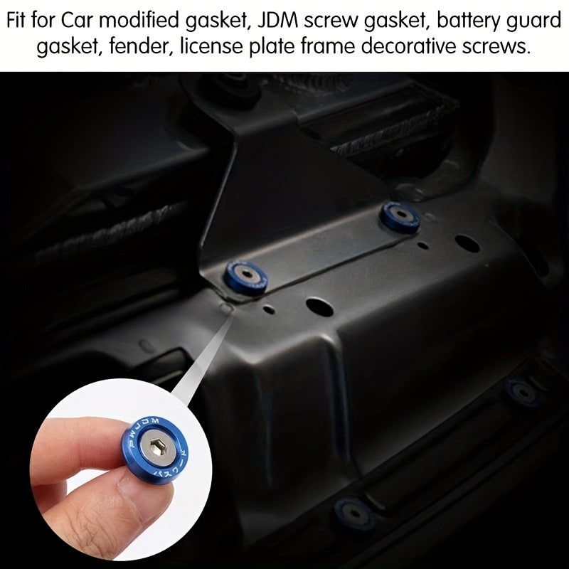 20 Pcs Aluminum M6 Fender Washer Bolts for Car License Plate Accessories