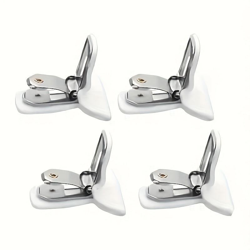 Set of 4 White Bedding Clips Non-Slip Comforter Clips with Foam Padding
