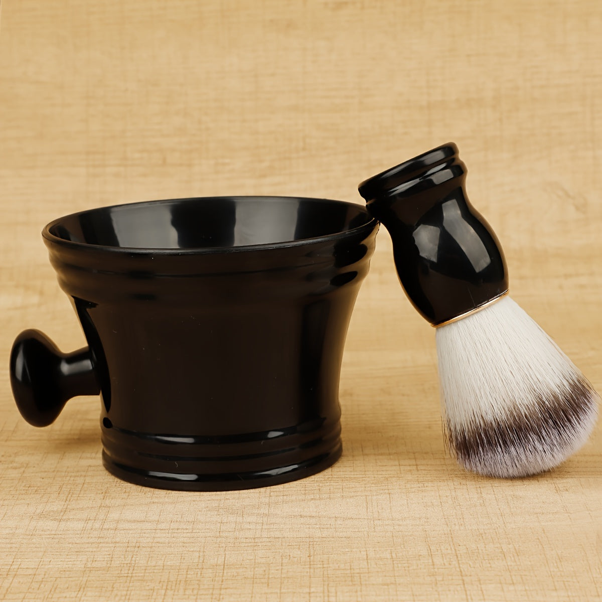 Cepillo de afeitar para hombres, brocha de maquillaje, herramienta de limpieza facial con espuma