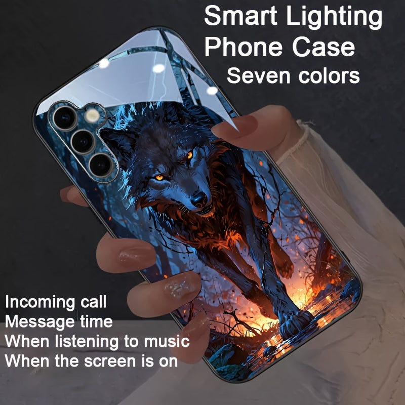 Rang-barang yorqin ovoz bilan boshqariladigan telefon qobigi S24 S22 S23 S21 S20 S10 Note20 N10 A55 A35 A25 A15 A14 uchun