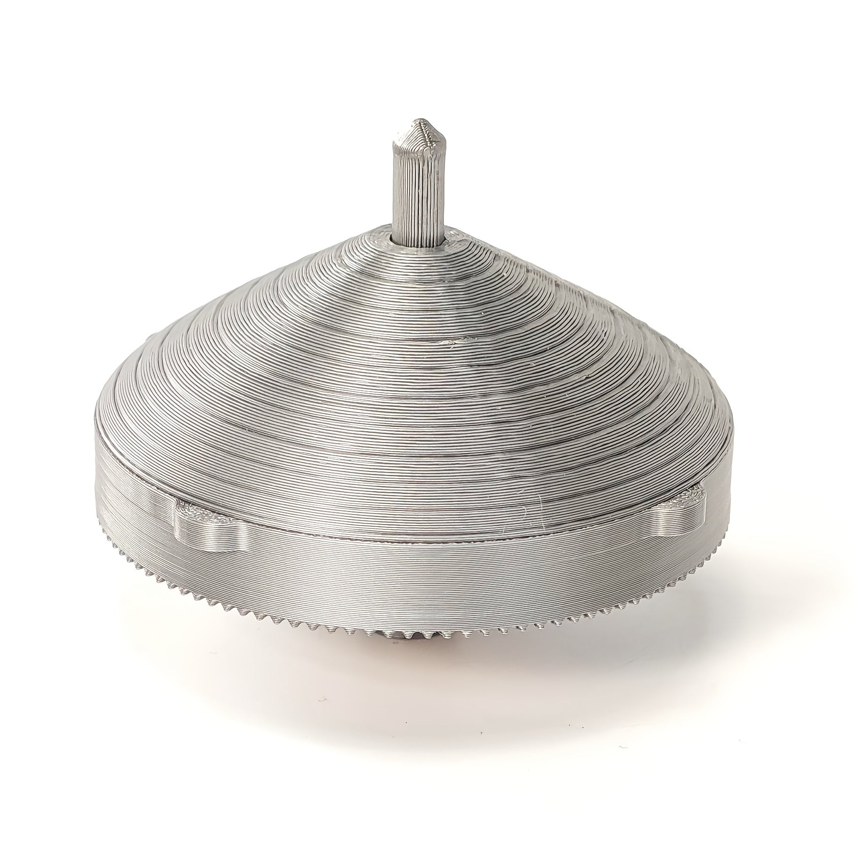 Traditional Korean Spinning Top Game Props for Adults, Plastic, Silvery Grey