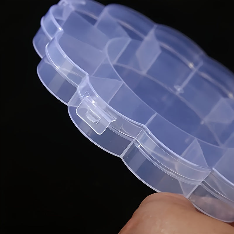 Qopqoq bilan plastik bo'lakli saqlash qutisi, maktabda, ofisda, yotoqxona yoki uyda dori-darmonlar, marjonlar va zargarlik buyumlarini tartibga solish uchun ideal.