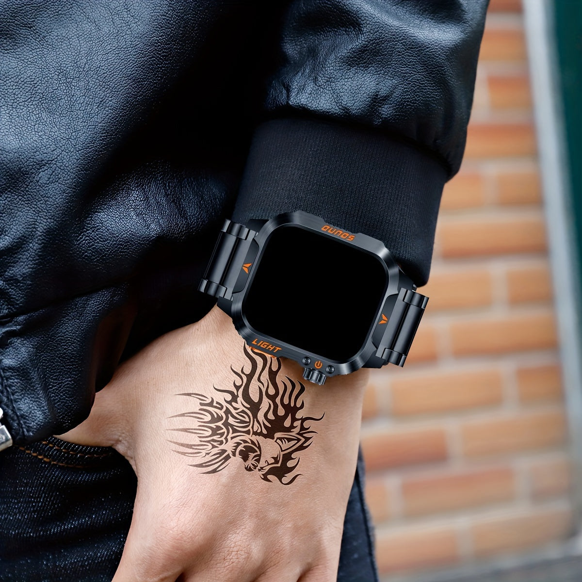 Men's Smartwatch HD Touch Screen LED Flashlight 100+ Sports Modes Pedometer Calorie Tracker