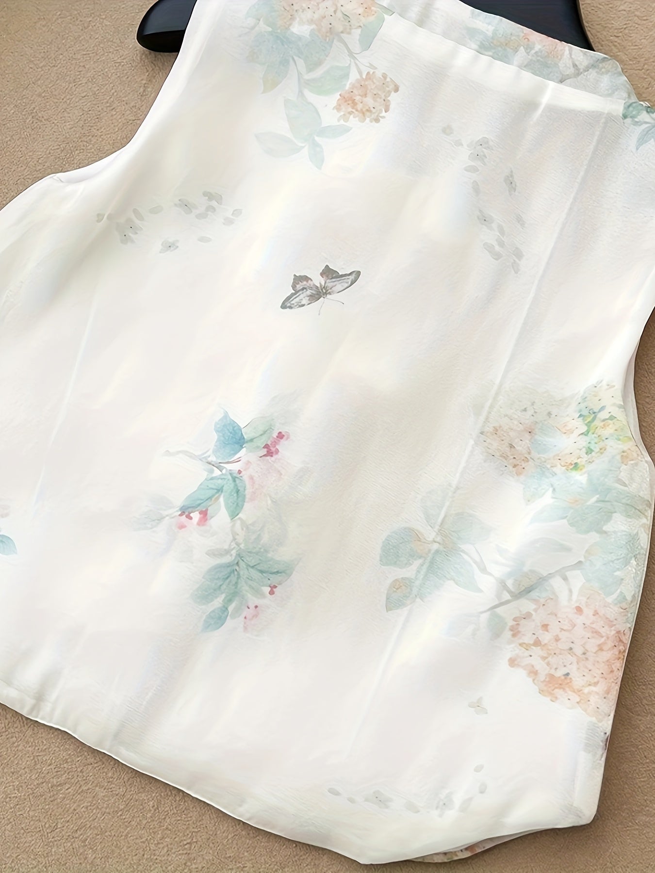 Conjunto de pantalones cortos de verano sin mangas con estampado floral y punto para niños, ideal para actividades al aire libre