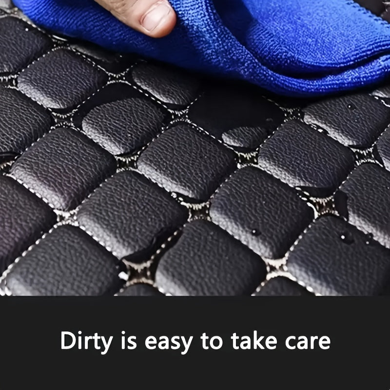 Left Drive Faux Leather Car Floor Mats Waterproof All-Around Fit Slip-Resistant