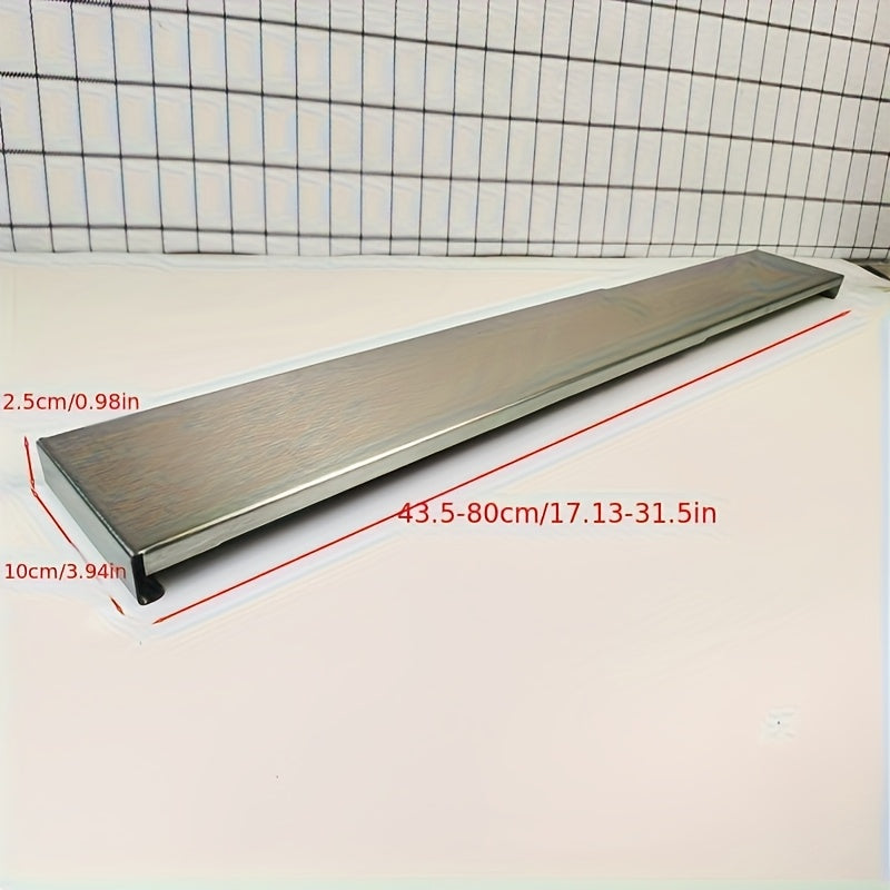 Stainless Steel Stove Exhaust Vent Cover with Oil-Proof Baffle and Spice Rack