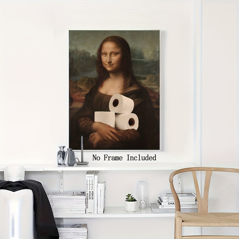 Humorous Bathroom Canvas Wall Art Retro Design 30.48x40.64cm Home Decor