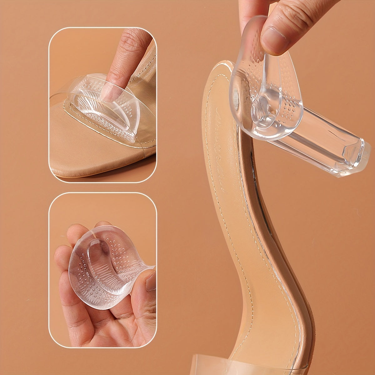 Women's Silicone Invisible Half Size Pads for Forefoot Comfort