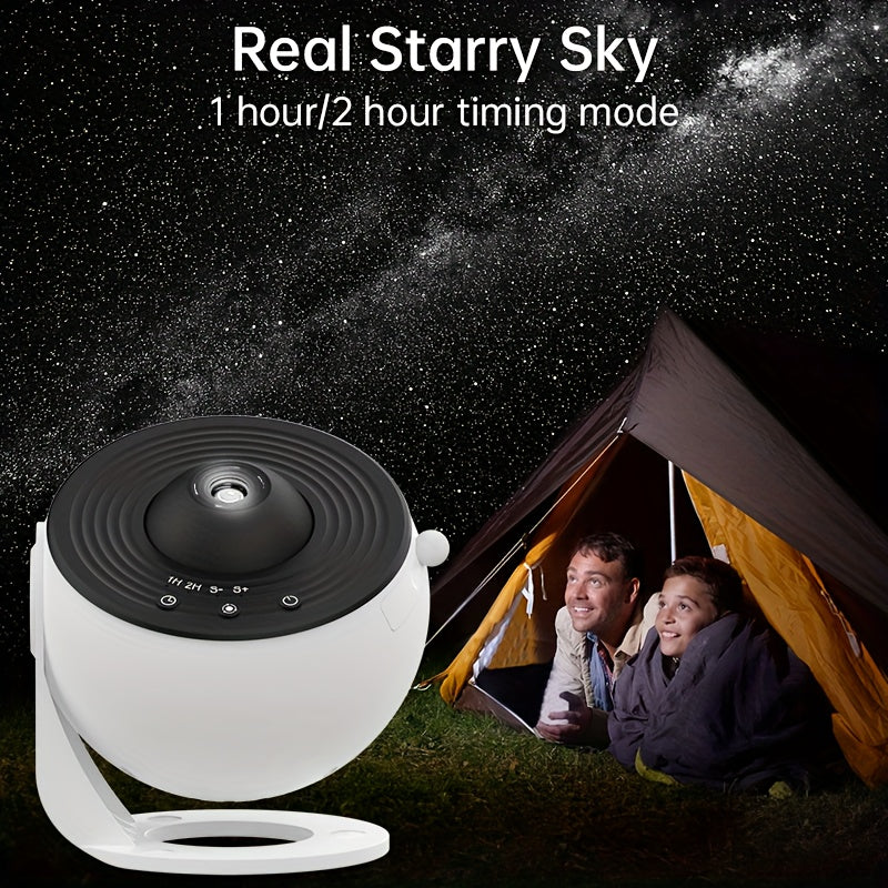 Milky Way Projection Lamp with 12 HD Starry Sky Film Pieces Tabletop Night Light