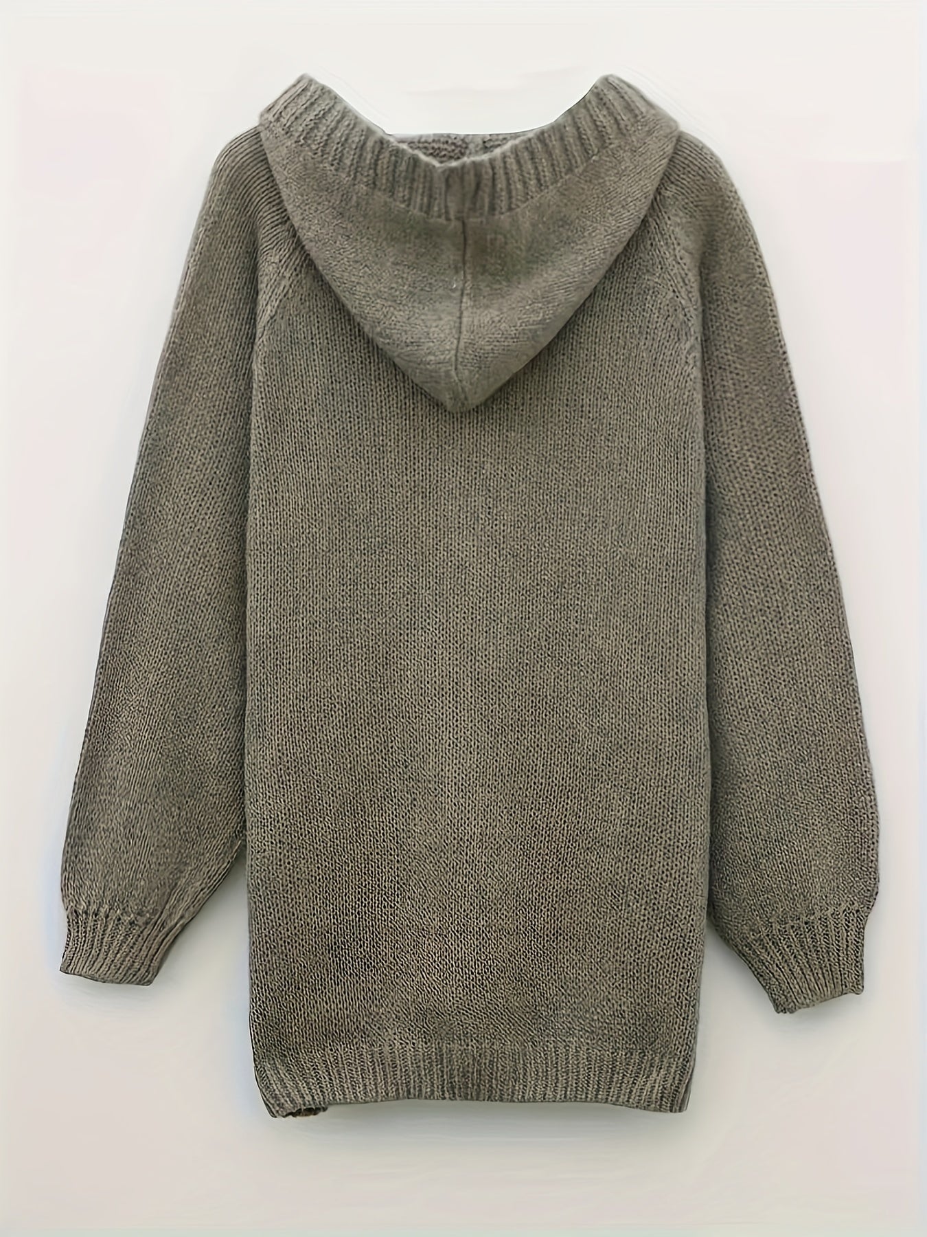 Women's Solid Color Drawstring Hooded Sweater Long Sleeve Casual Fall Winter