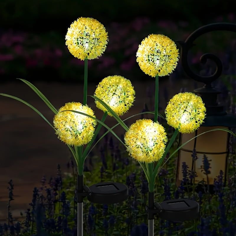 Solar Dandelion LED Garden Stake Light Waterproof Outdoor Yard Decor