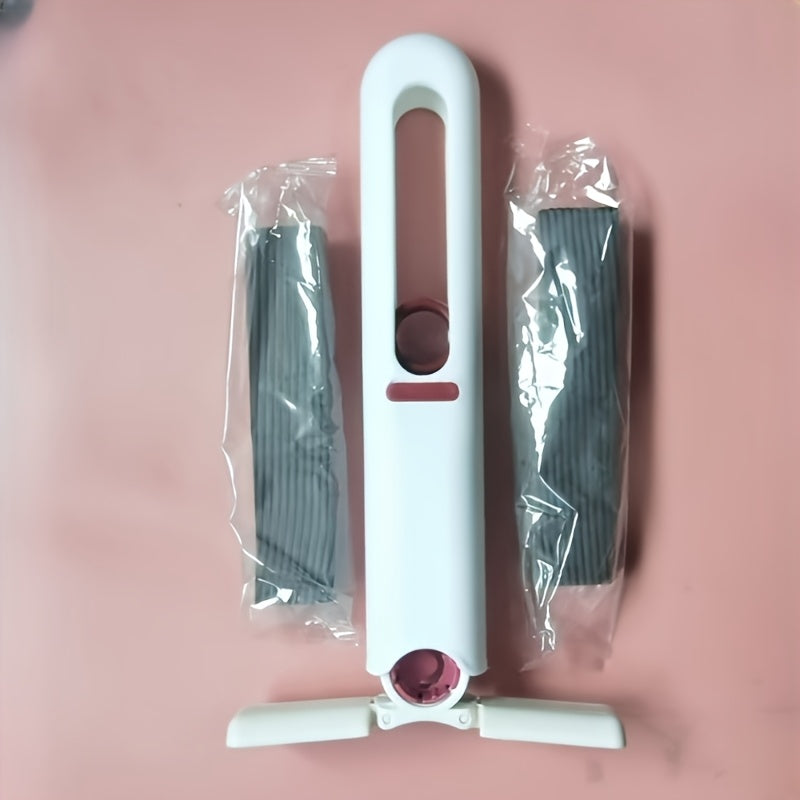 Mini qo'lga olinadigan gubka mop siqishni osonlashtiradi va vannaxonada, oshxonada, yashash xonasida, yotoqxona va hojatxonada samarali suvni singdiradi. Quvvatli materialdan tayyorlangan va qulaylik uchun aylanuvchi tortish boshiga ega.