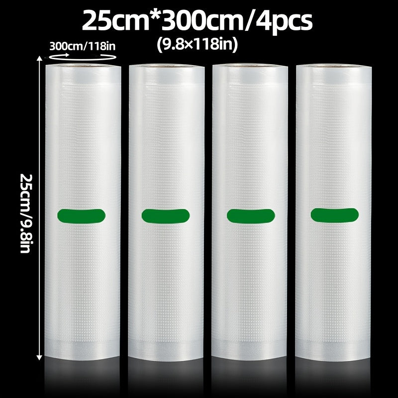 4 dona vakuum yopishqoq rulolari 3m oziq-ovqat saqlash sous vide taom tayyorlash bardoshli
