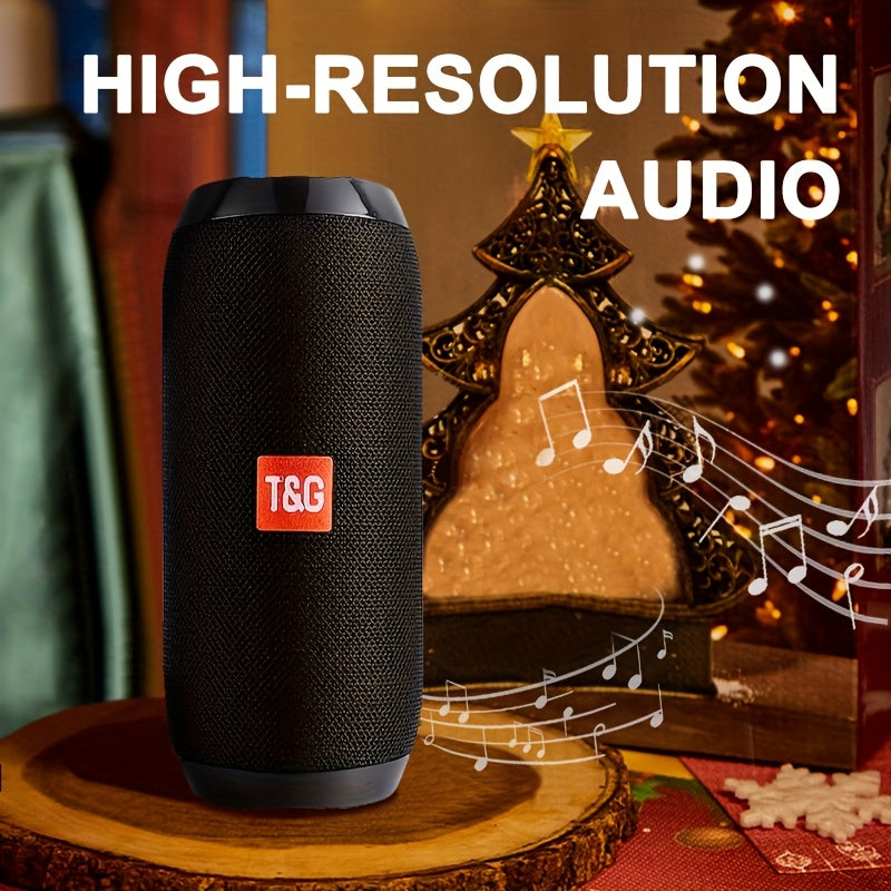 Portable Wireless Speaker with TWS Stereo, Built-in Mic, FM Radio, TF Card and USB Playback