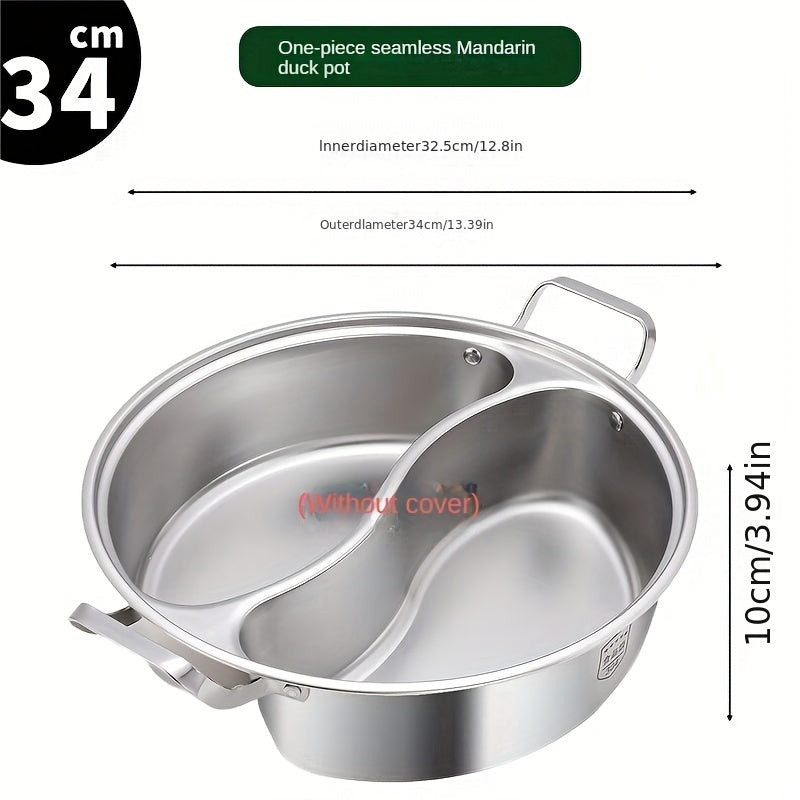 Large Capacity Stainless Steel Hot Pot and Soup Cooker for Induction Cooking