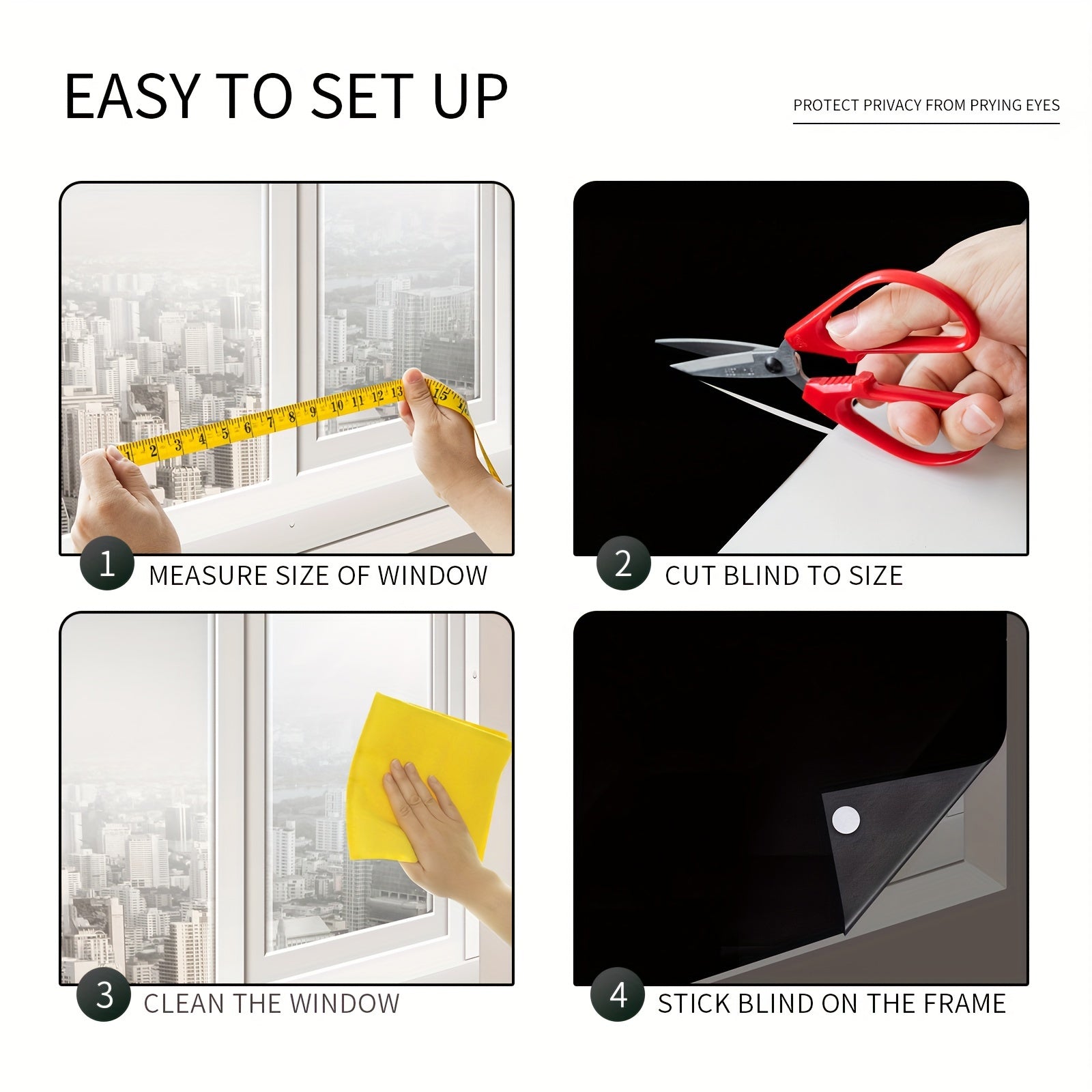 Adjustable Blackout Curtain for Bedrooms and Living Rooms Blocks UV Rays Easy to Install