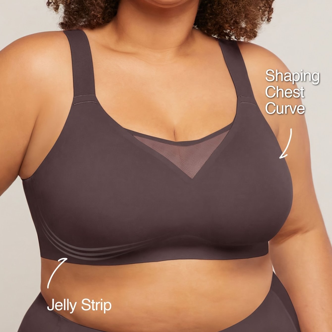 Plus-Size Women's Adjustable Strap High Support Tank Top Bra Yoga Gym Running Activewear