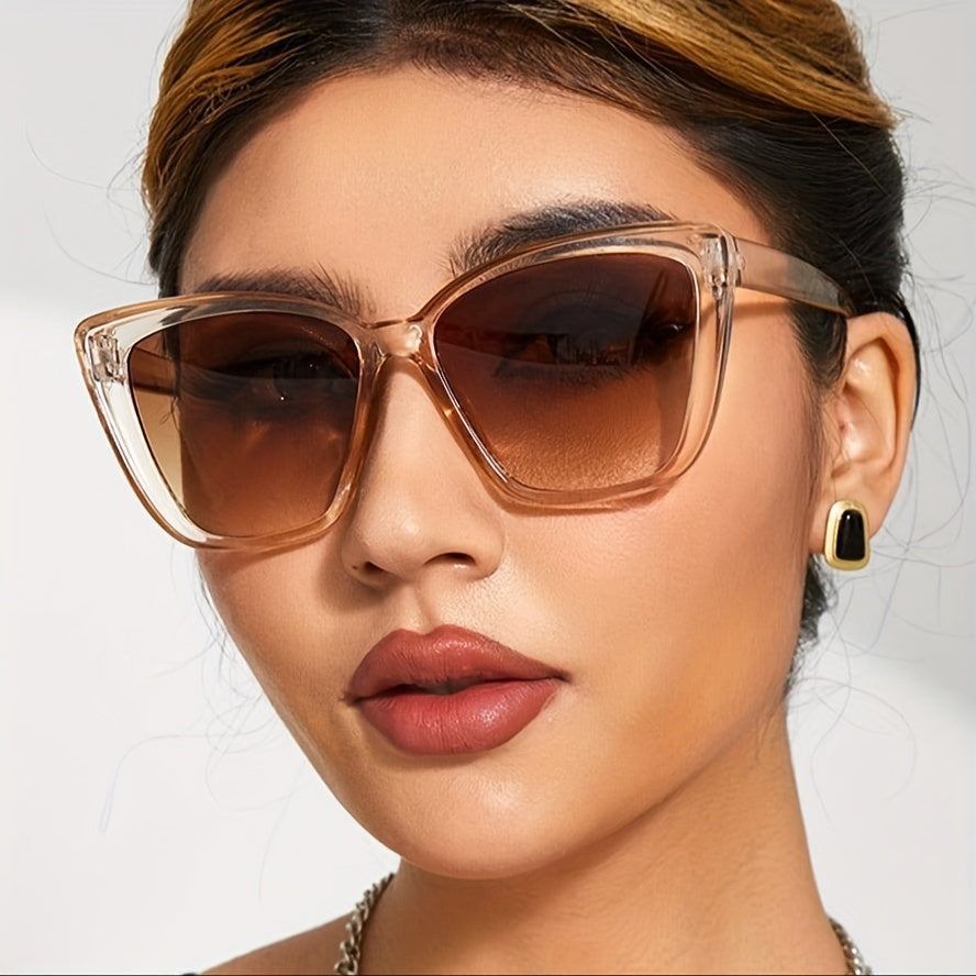 Women's Retro Cat Eye Sunglasses Leopard Print Frame Reflective Lenses for Beach and Party