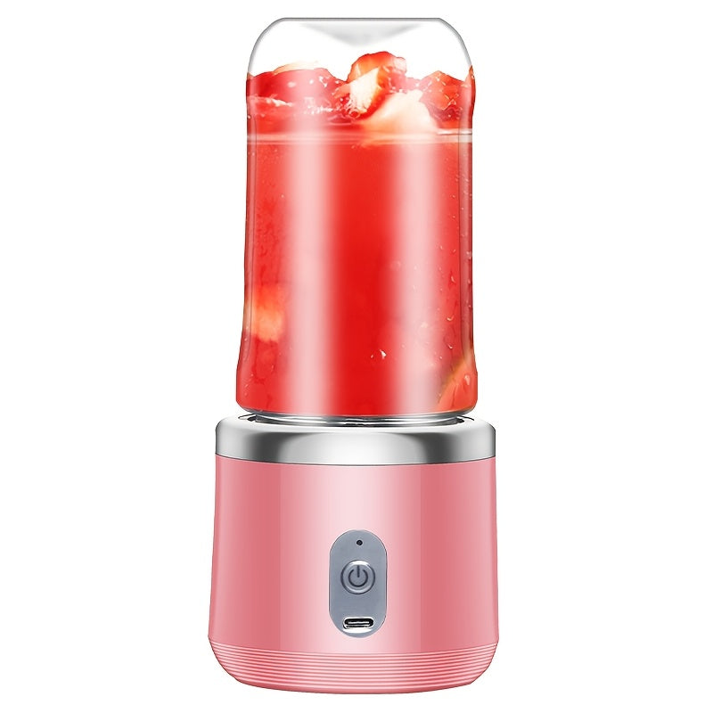 Portable USB Rechargeable Blender 13.4oz Smoothie Maker with 6-Speed and 400mAh Battery