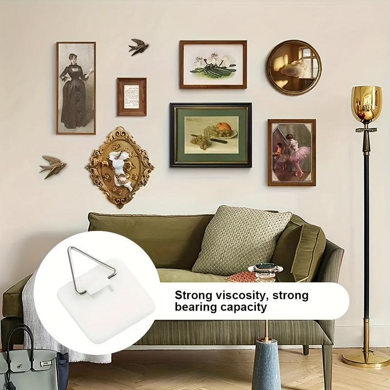 10-штук самоклеящихся пластиковых крючков для стен для антикоррозийных пластин и подвешивания картин