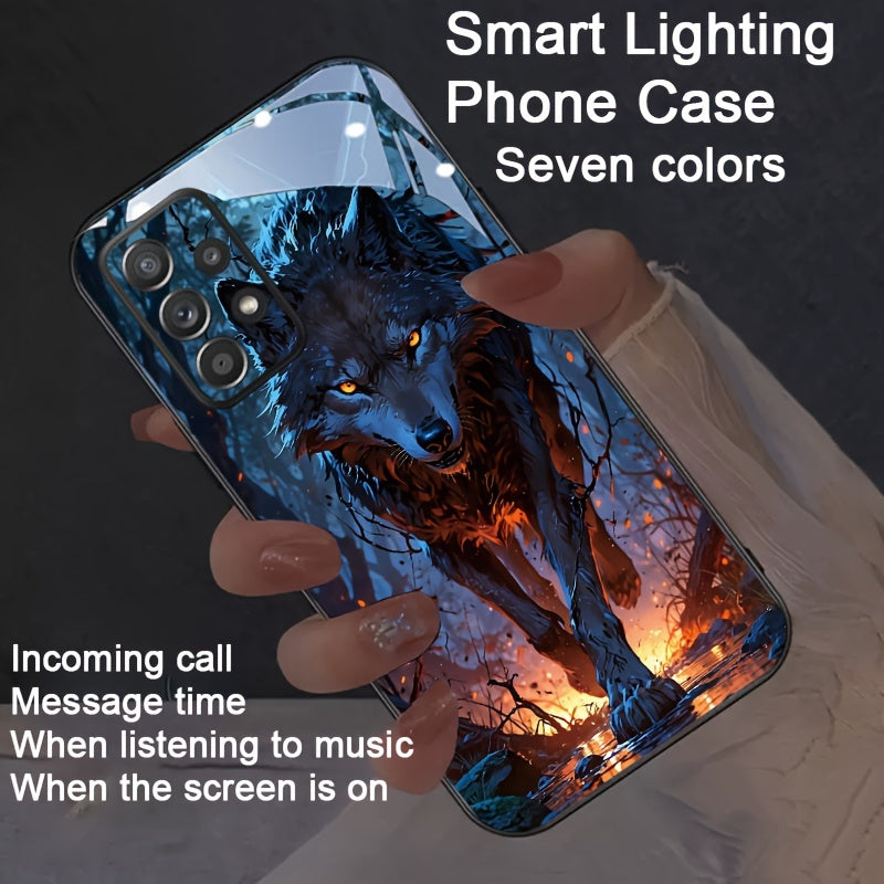 Rang-barang yorqin ovoz bilan boshqariladigan telefon qobigi S24 S22 S23 S21 S20 S10 Note20 N10 A55 A35 A25 A15 A14 uchun