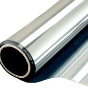 One Way Mirror Film Static Privacy Window Tint Silver 27.5x255.91 Inch