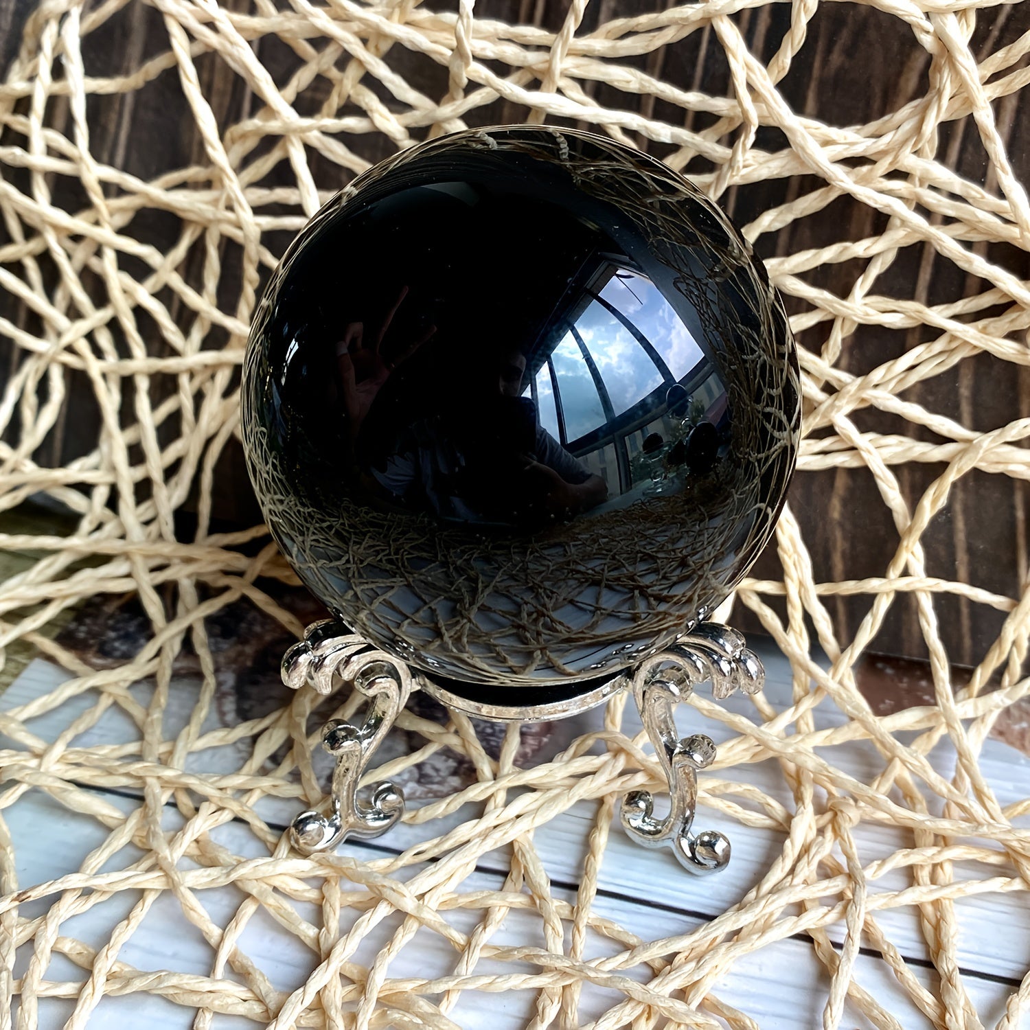 Uy bezaklari va sovgʻa gʻoyalari uchun qora obsidian kristall toʻplamlari