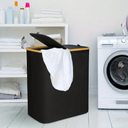 Gran cesta de ropa plegable con tapa y asas, capacidad de 150L para almacenamiento de ropa sucia