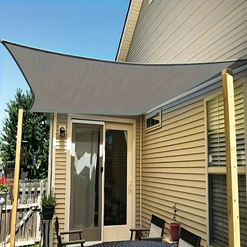 Toldo de sombra exterior en color caqui, rectangular, bloqueador de UV, impermeable, poliéster, 3x5m