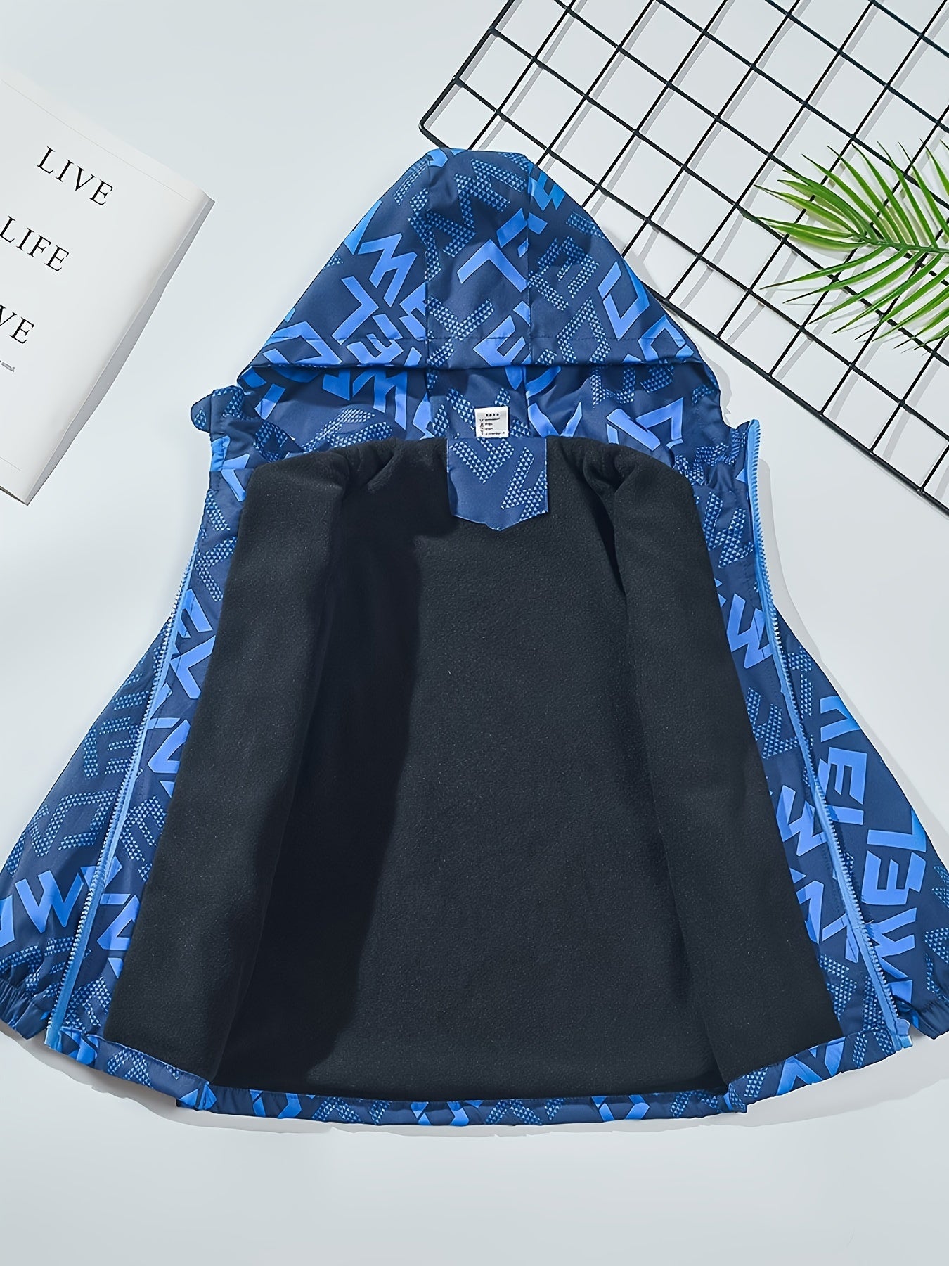 Kids Boys Windproof Velvet Jacket Hooded Spring Autumn Sizes 3-15