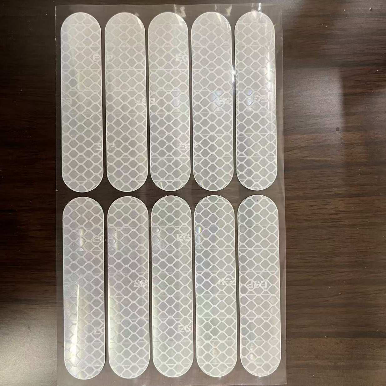 10 ta PVC reflektiv xavfsizlik stikerlari, shlyapa va transport vositalari uchun, har qanday ob-havo sharoitida ko'rinish uchun decal