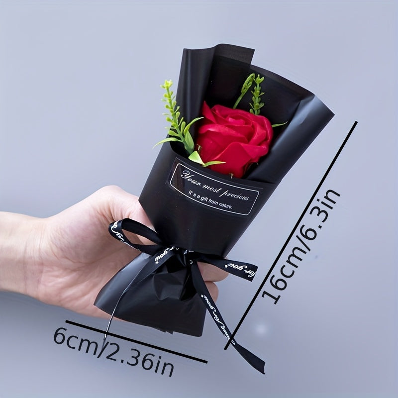 Mini Rose Soap Flower Bouquet for Valentine's Day Christmas Birthday Decorations