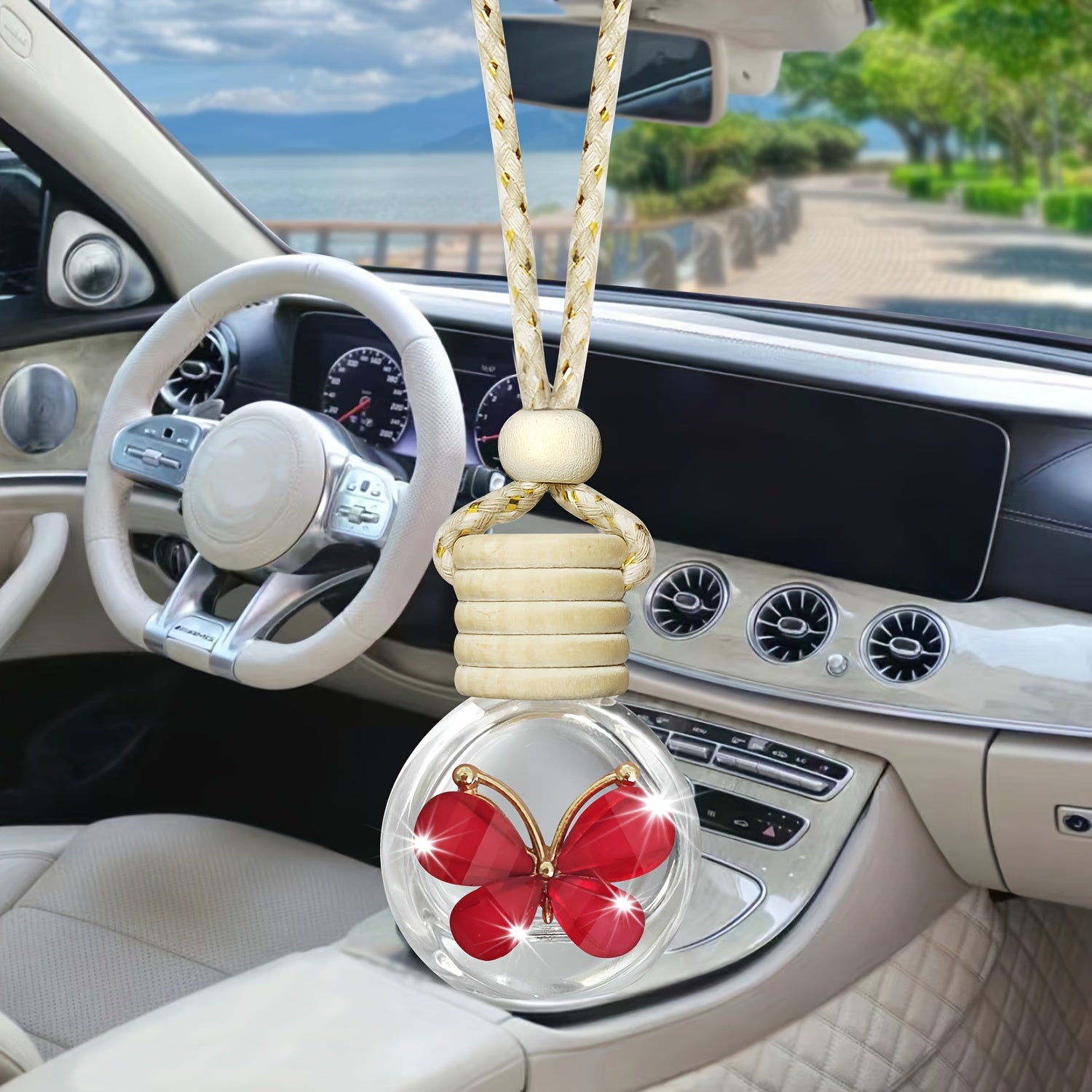 Автомобильный освежитель воздуха в виде стеклянного диффузора, многоразовая заправочная бутылка для интерьера автомобиля