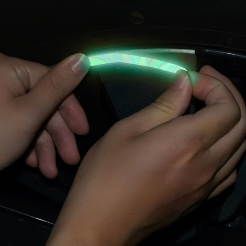 20Pcs Rainbow Waterproof Reflective Wheel Stickers for Car and Bicycle Night Riding