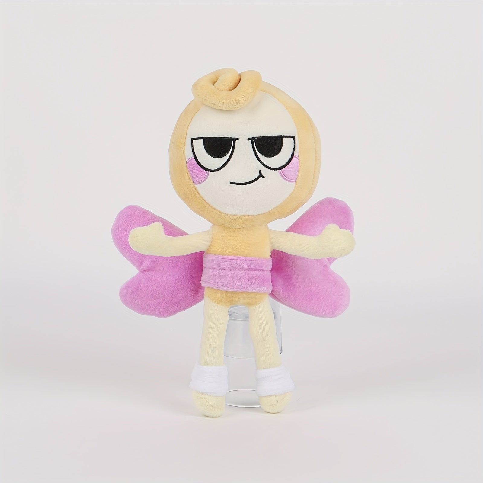 Juguete de peluche del mundo de juegos de anime para niños, muñeca de felpa en rojo y rosa brillante, regalo