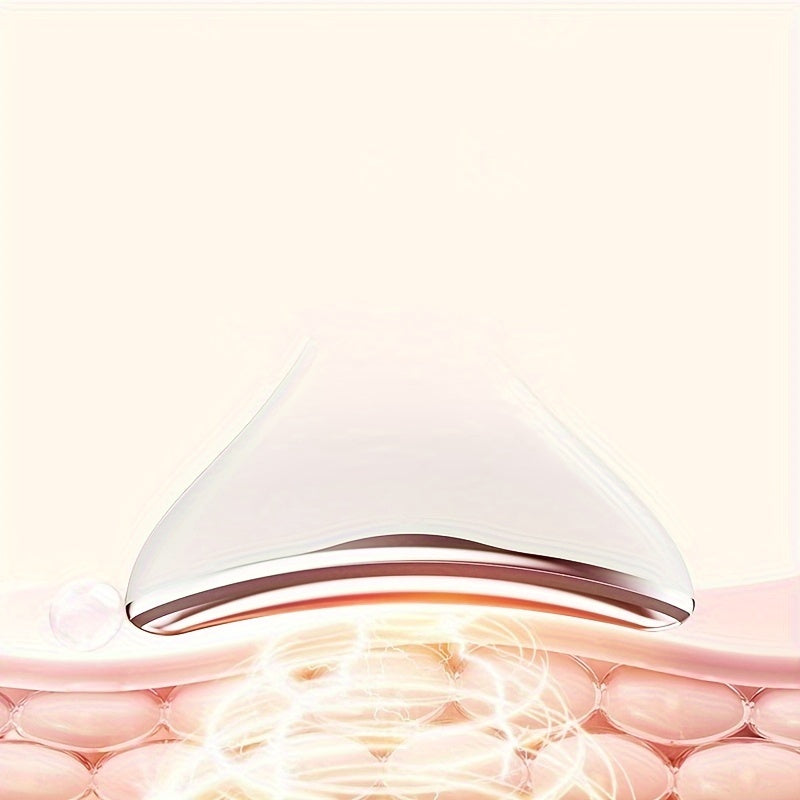 Zaryadlanadigan yuz va bo'yin massajeri, vibratsiya va isitish bilan - USB/akkumulyator bilan ishlaydi, litiy batareya kiritilgan - ayollar uchun ideal teri parvarishi sovg'asi