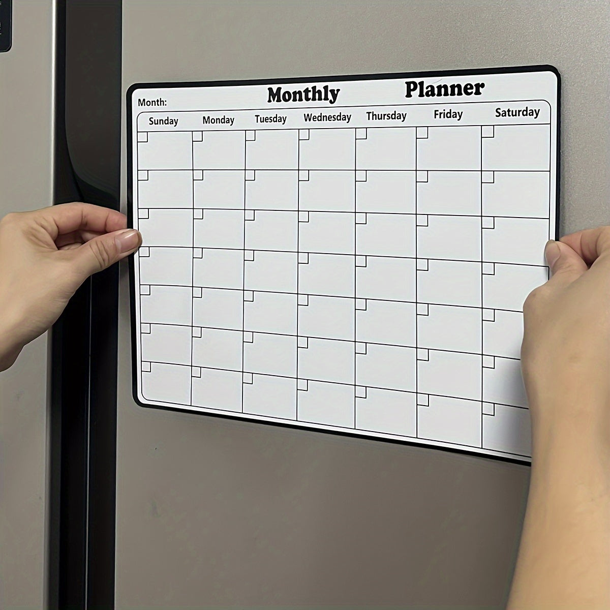 Magnetic Dry Erase Fridge Calendar Whiteboard for Kitchen Organizer