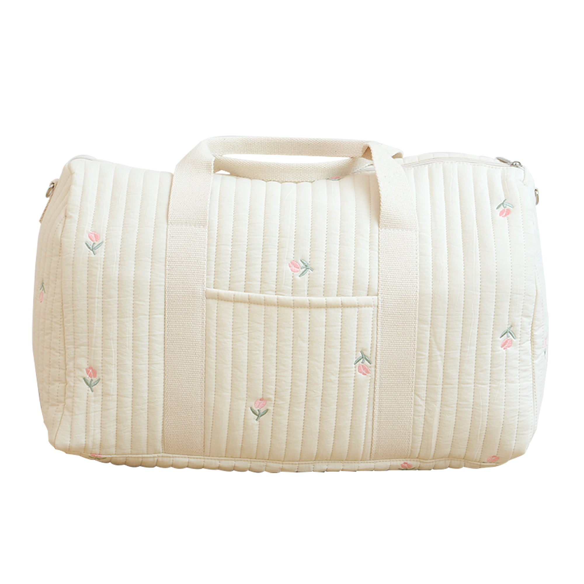 Large Capacity Travel Bag with Embroidered Design, Lightweight, Versatile for Short Trips