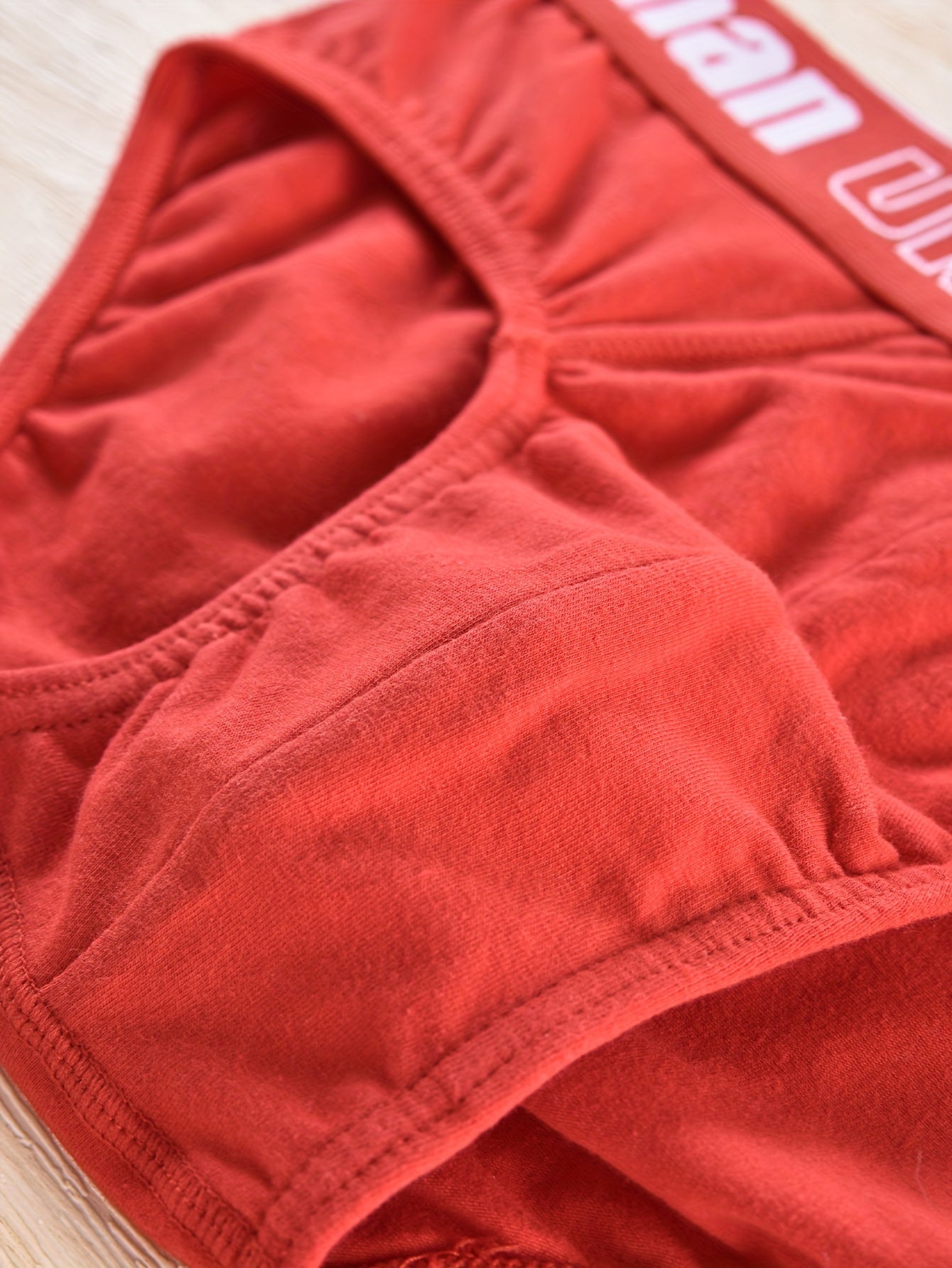 Men's Mid Waist Stretch Cotton Briefs Underwear Solid Color Medium Stretch