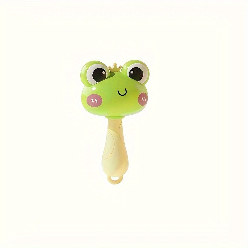 Baby Rattle Toy Set with Frog and Duck Designs for Infants Green Yellow