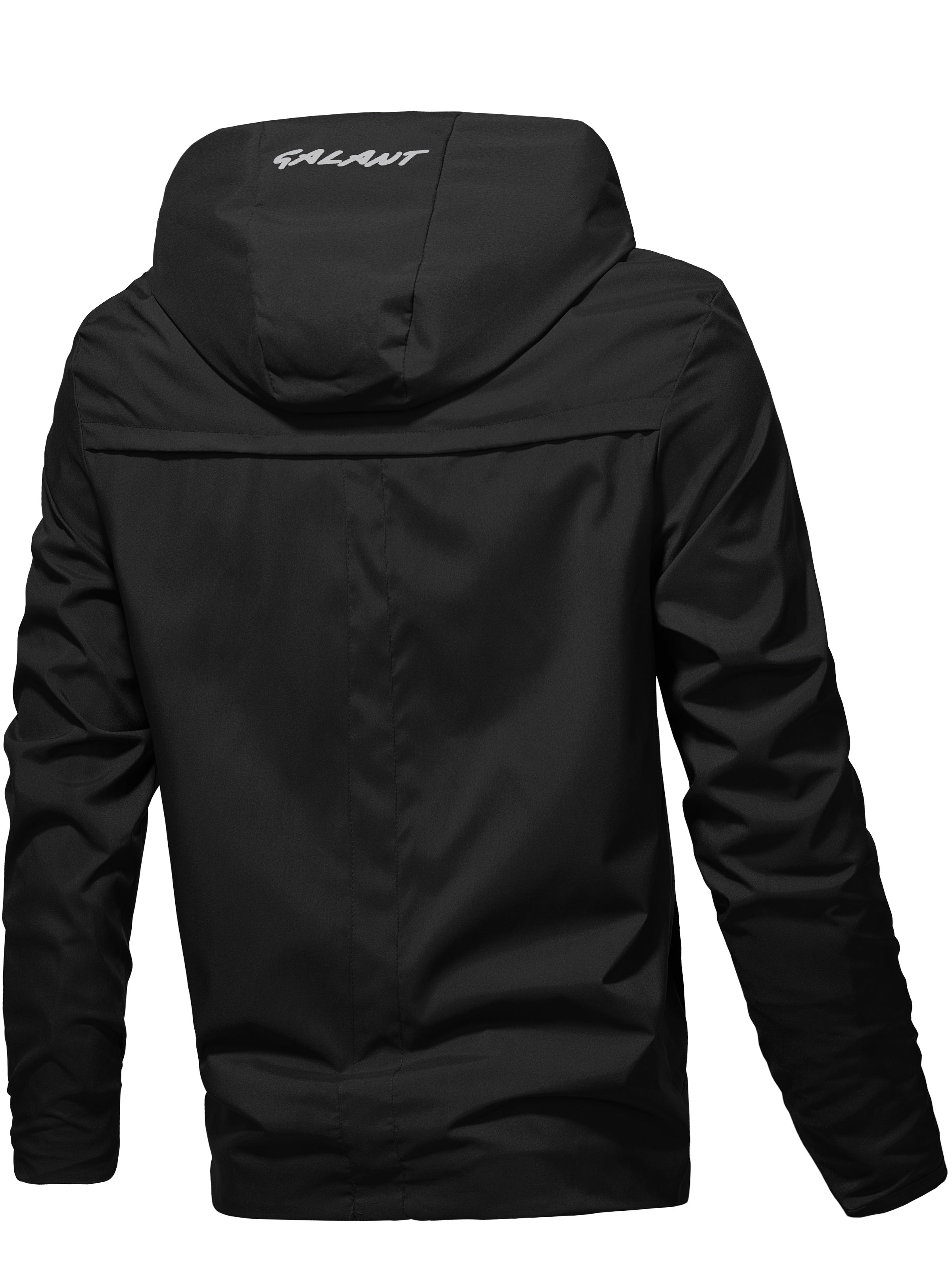 Bahor va kuzda ochiq havoda faoliyatlar uchun erkaklar uchun kapüşonli fermuarlı yuk jeki.