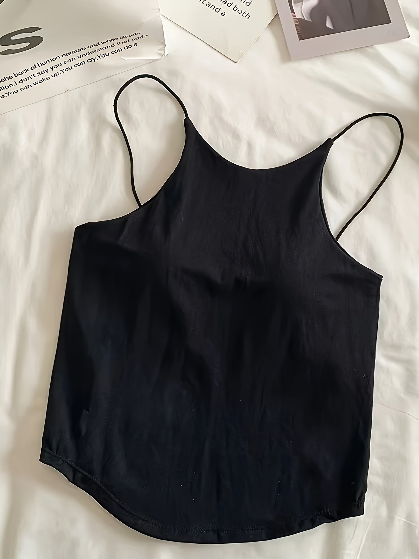 Women's Cami Tops with Built-In Bra Breathable Lightweight All-Season Support