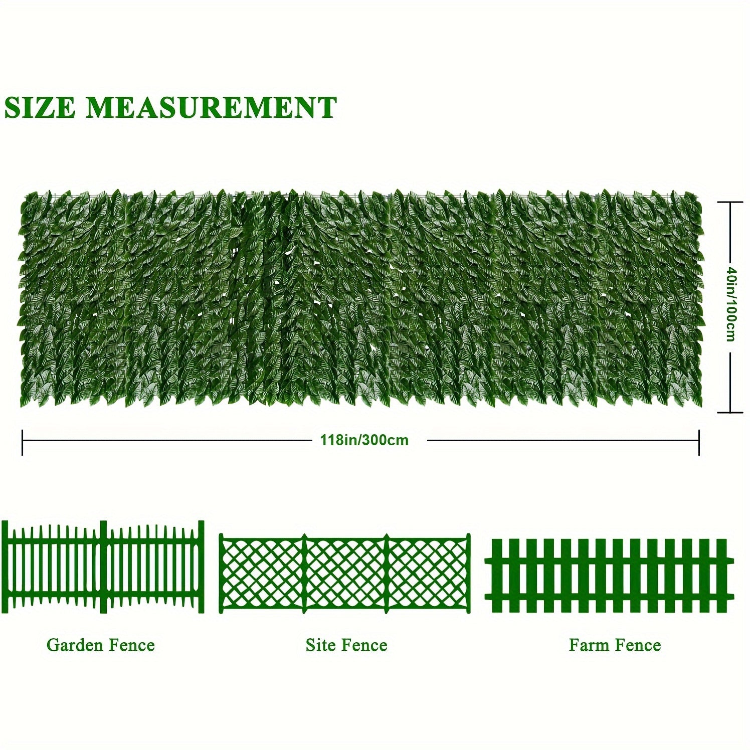 Artificial Ivy Privacy Fence Wall Screen 203x300cm Green Outdoor Indoor Garden Decor