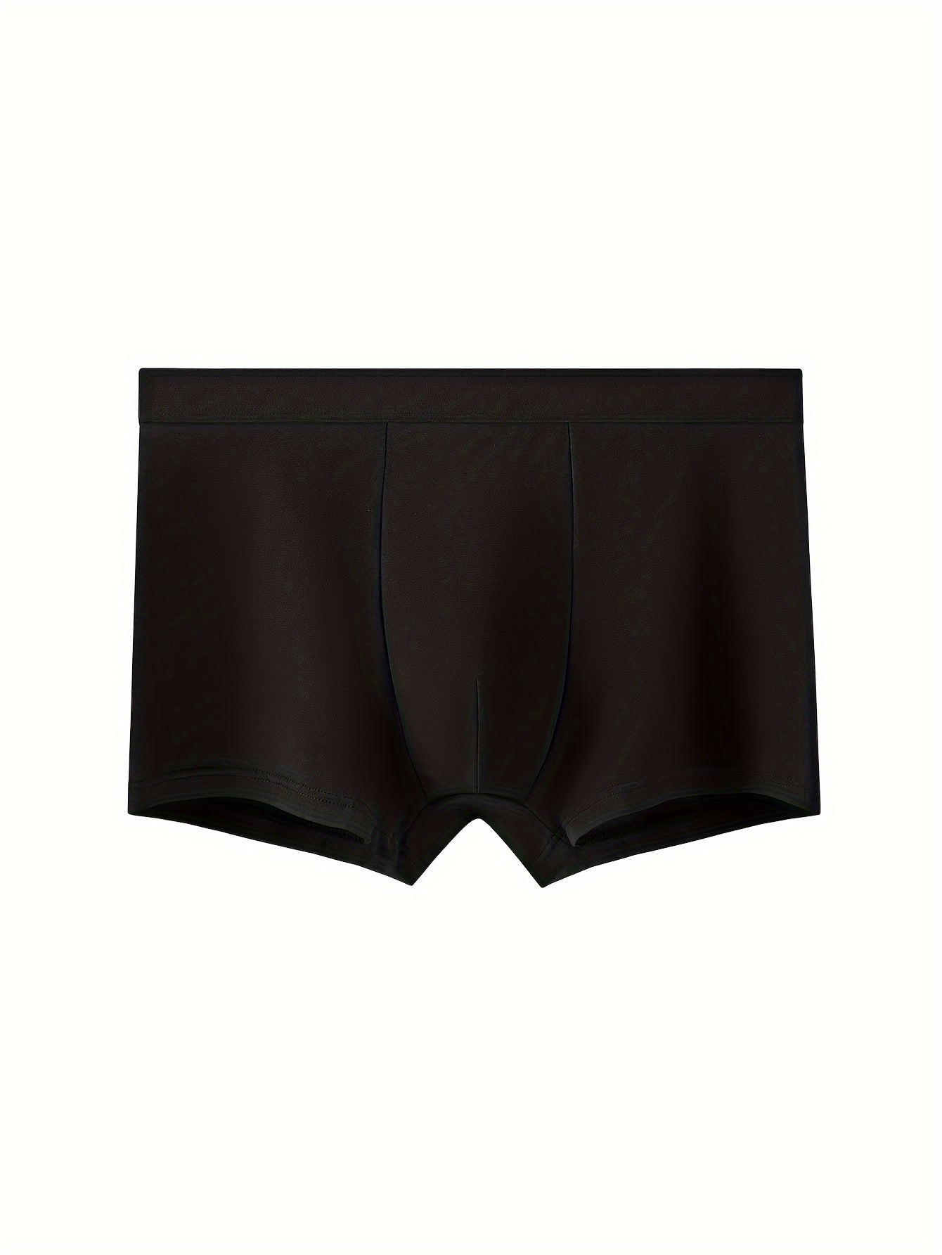 Men's Cotton Underwear 4-Pack Solid Color Breathable Flat Leg Shortie